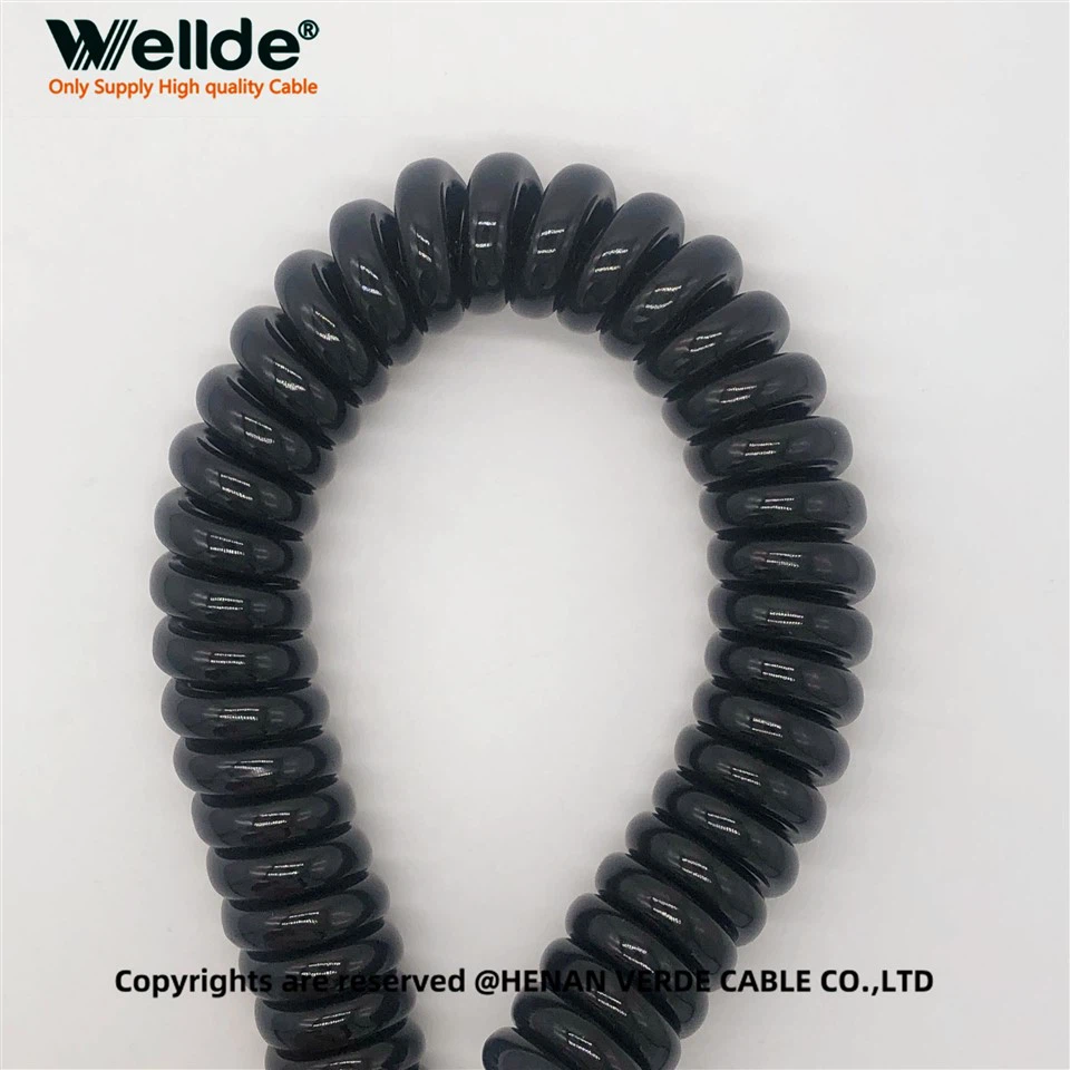 Coiled PUR Cable Automation