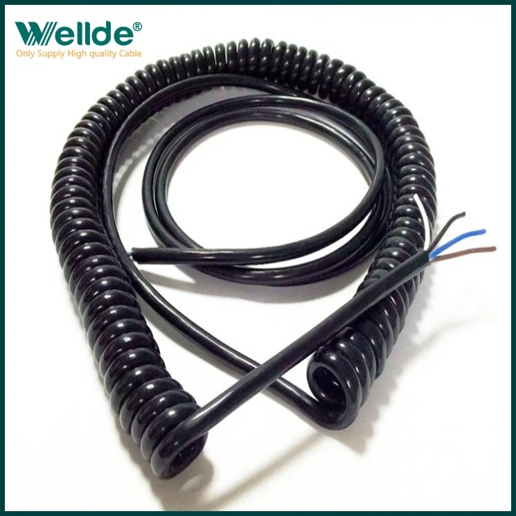 PU Jacket Flexible Coiled Spiral Cable